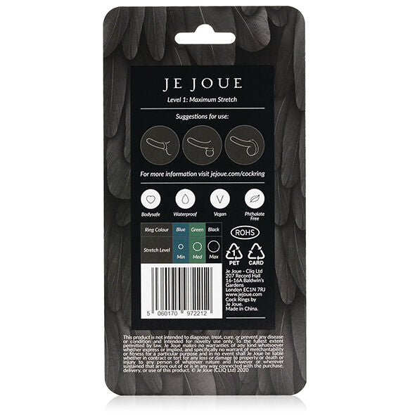 JE JOUE - MAXIMUM ELASTICITY SILICONE COCK RING - BLACK