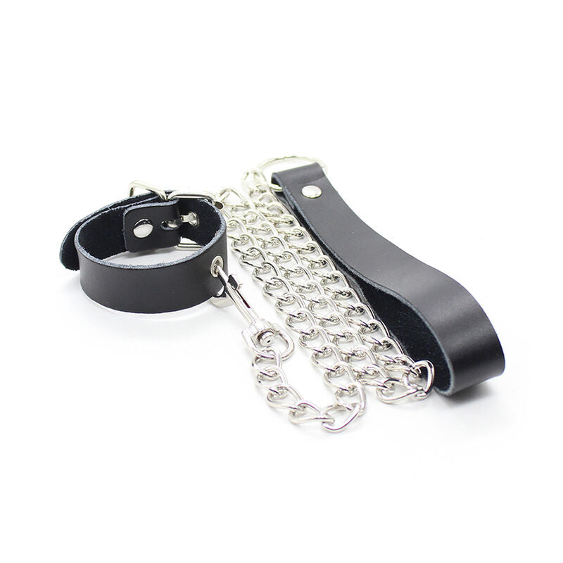 OHMAMA FETISH - PENIS NECKLACE AND LEATHER STRAP WITH METAL CHAIN - 5