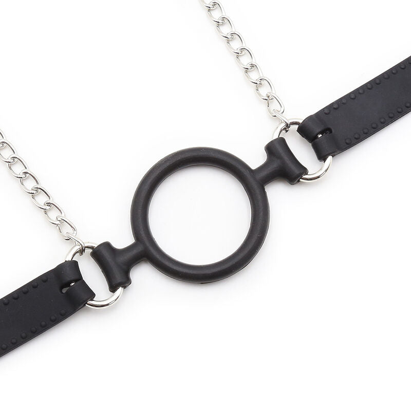 OHMAMA FETISH - RING GAG WITH CHAINS AND NIPPLE CLAMPS - 4