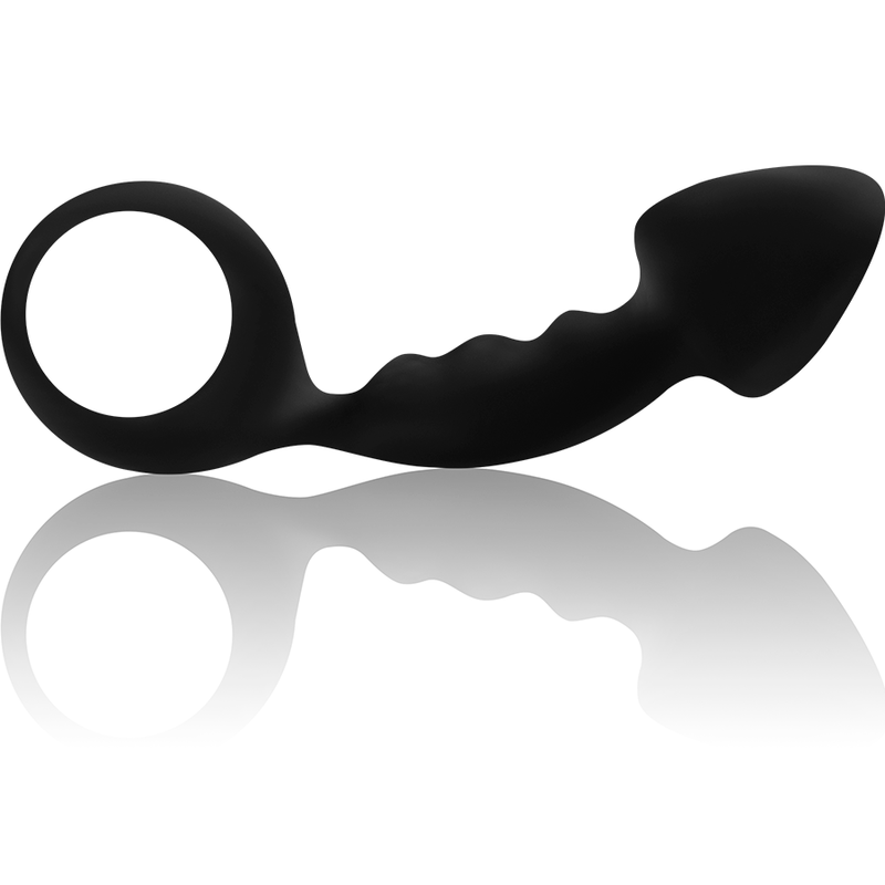 OHMAMA - RIBBED ANAL PLUG WITH RING - 2
