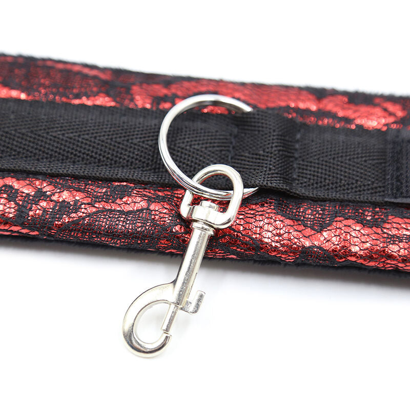 OHMAMA FETISH - VELVET HANDCUFFS WITH NYLON TAPE - 3