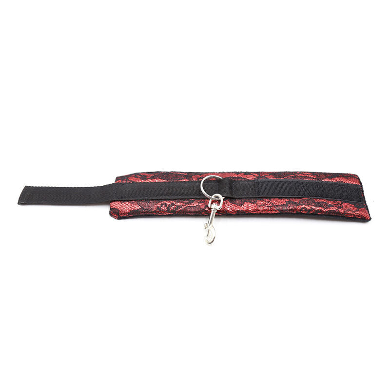 OHMAMA FETISH - VELVET HANDCUFFS WITH NYLON TAPE - 5