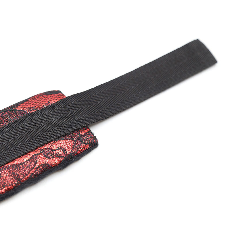 OHMAMA FETISH - VELVET HANDCUFFS WITH NYLON TAPE - 6
