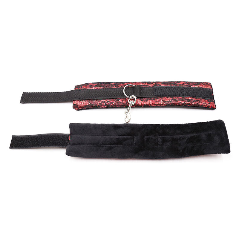 OHMAMA FETISH - VELVET HANDCUFFS WITH NYLON TAPE - 8