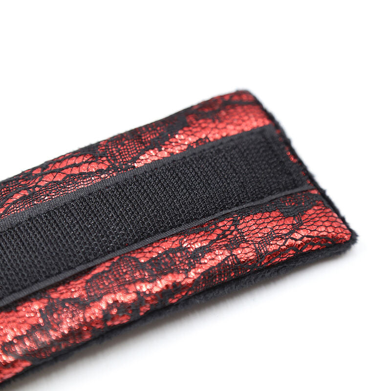 OHMAMA FETISH - VELVET HANDCUFFS WITH NYLON TAPE - 9