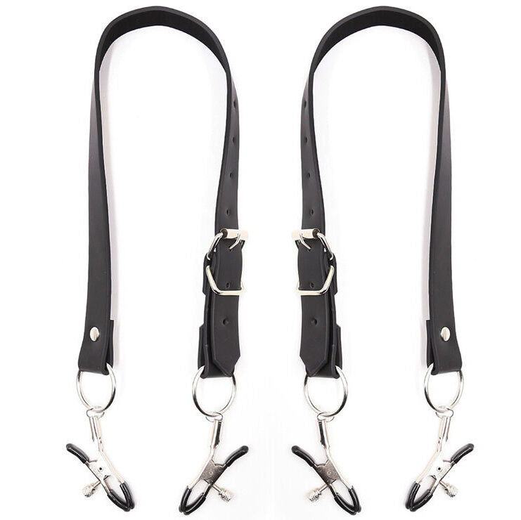 OHMAMA FETISH - CLITORIS CLAMPS WITH LEG STRAPS - 1