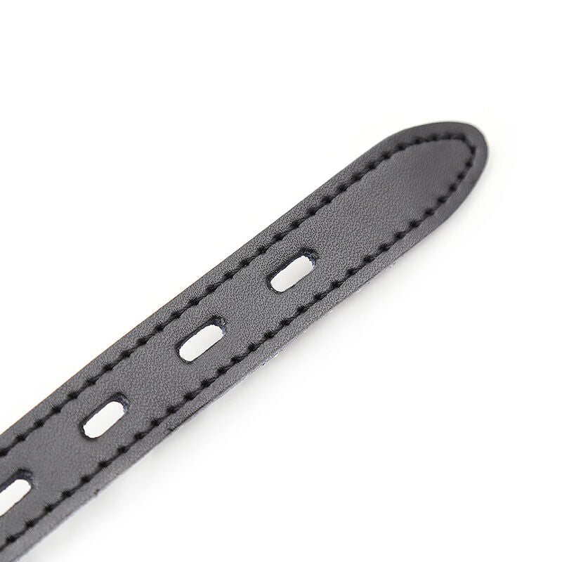 OHMAMA FETISH - SILICONE BALL GAG WITH LEATHER BELT (PADLOCK INCLUDED) - 3