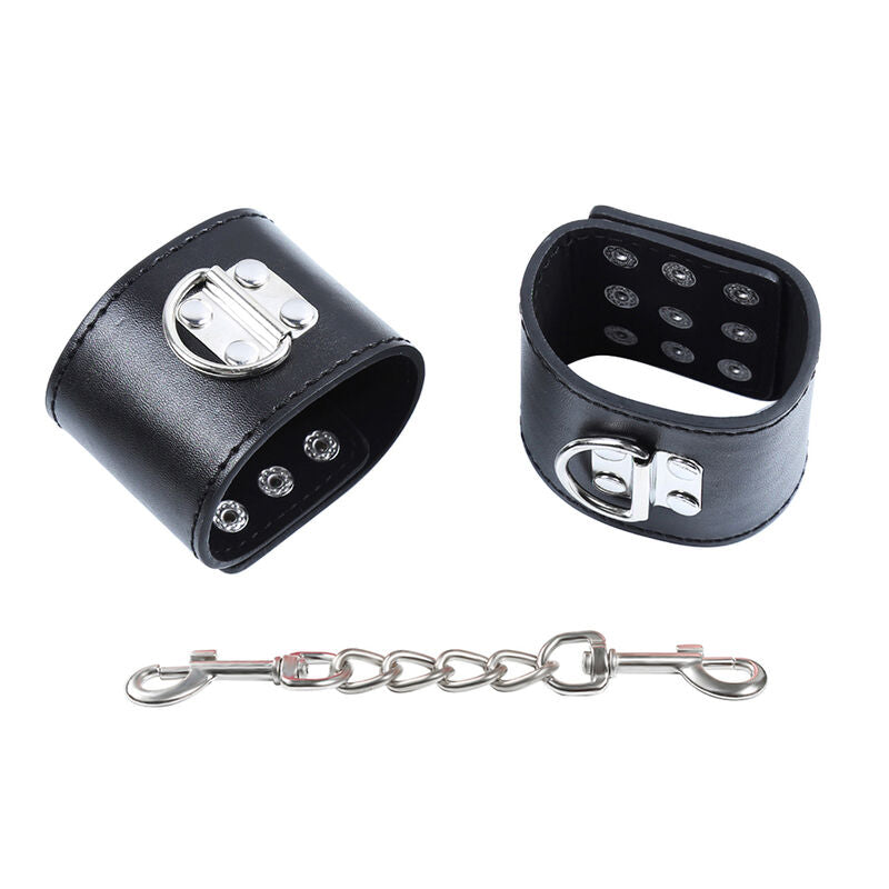 OHMAMA FETISH - WRIST RESTRAINTS SNAP FASTEN METAL - 3