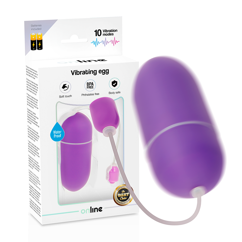 ONLINE - WATERPROOF VIBRATING EGG PURPLE - 4