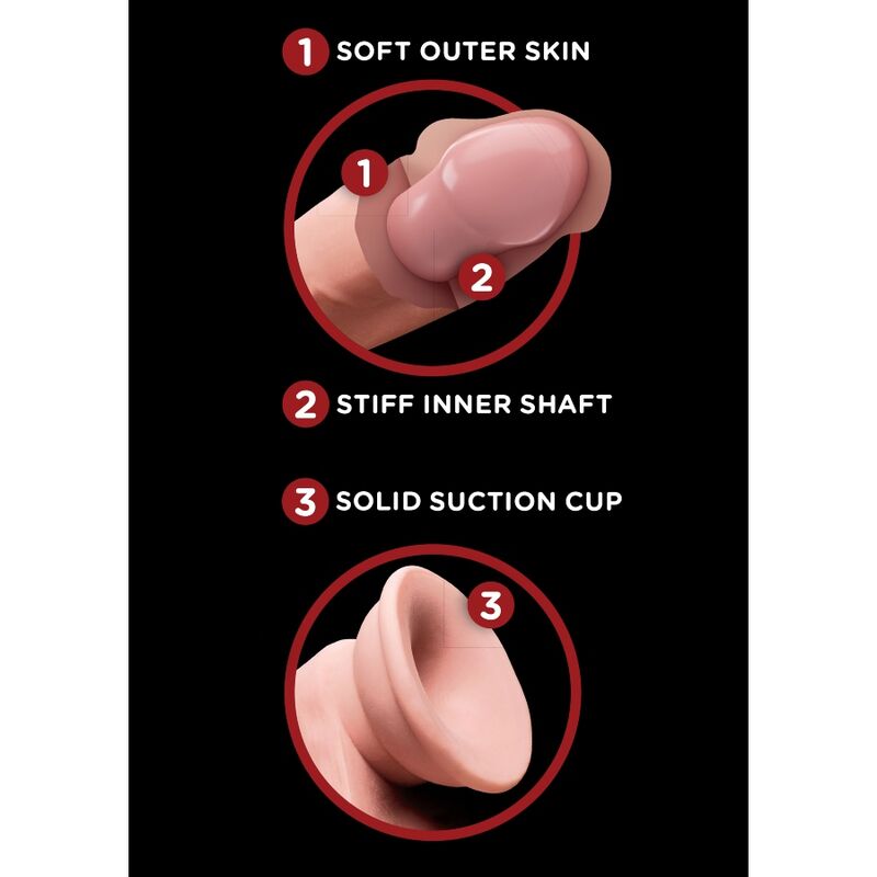 KING COCK - PLUS 3D DILDO SWINGING BALLS 12.7 CM - 2