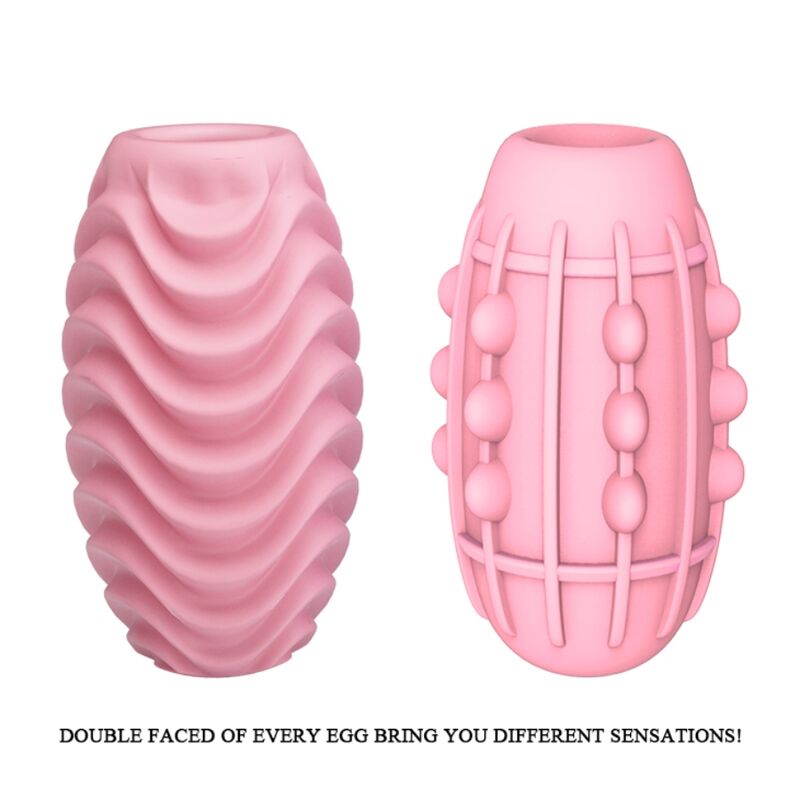 PRETTY LOVE - PINK DOUBLE SIDED MASTURBATOR EGG - 2