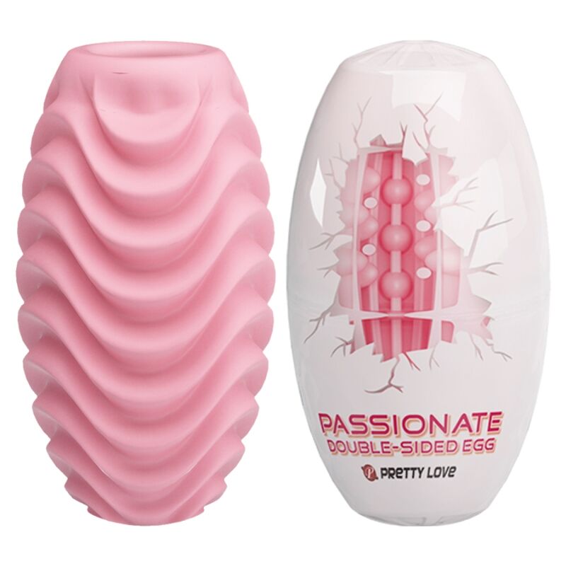 PRETTY LOVE - PINK DOUBLE SIDED MASTURBATOR EGG - 4
