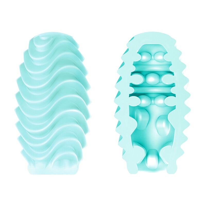 PRETTY LOVE - TURQUOISE DOUBLE SIDED MASTURBATOR EGG - 3