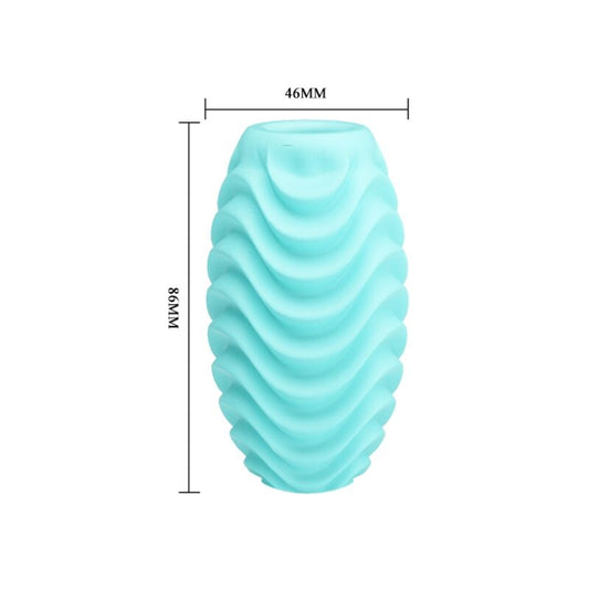 PRETTY LOVE - TURQUOISE DOUBLE SIDED MASTURBATOR EGG - 1