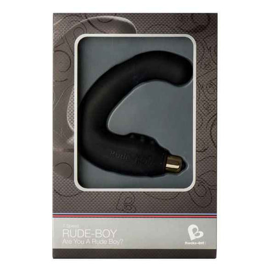 ROCKS-OFF - MASSAGGIATORE PUNTO G MASCHIO RUDE-BOY 7 V NERO - Secretroomsexyshop