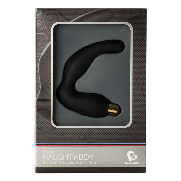 ROCKS-OFF - NAUGHTY-BOY 7 V BLACK MALE G-SPOT MASSAGER
