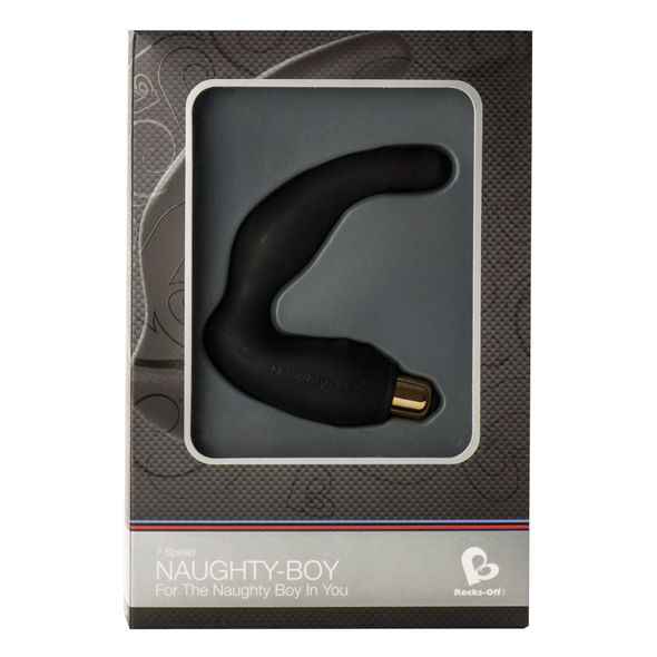 ROCKS-OFF - MASSAGGIATORE PUNTO G MASCHIO NAUGHTY-BOY 7 V NERO - Secretroomsexyshop