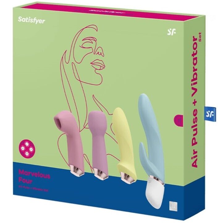 SATISFYER - MARVELOUS FOUR VIBRATOR & AIR PULSE SET - 1