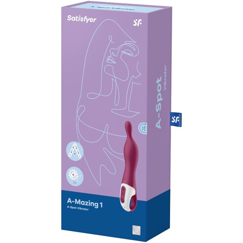 SATISFYER - AMAZING 1 ASPOT VIBRATOR BERRY - 2