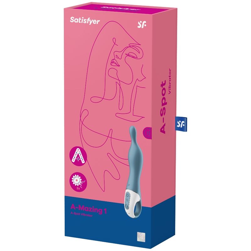 SATISFYER - AMAZING 1 ASPOT VIBRATOR BLUE - 3