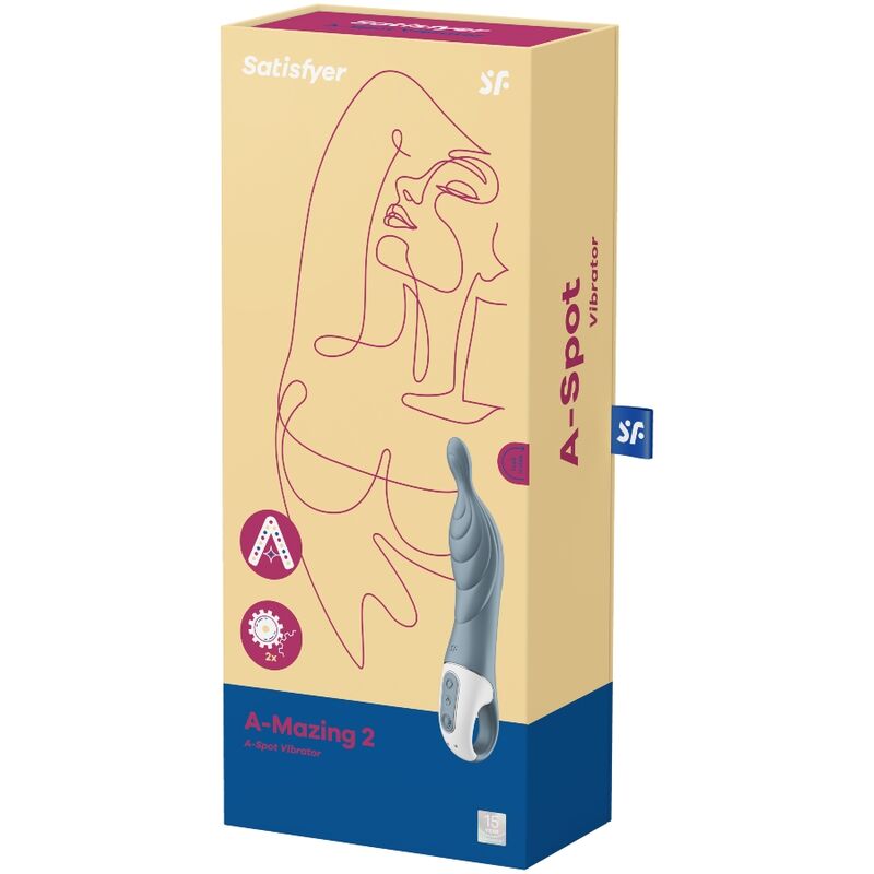 SATISFYER - AMAZING 2 ASPOT VIBRATOR GREY - 2