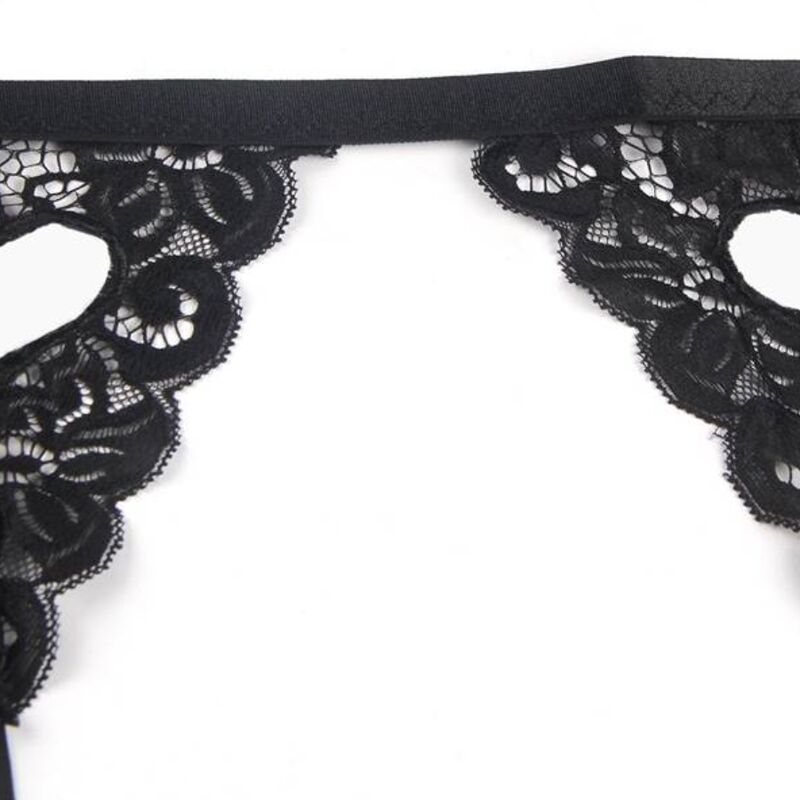 SUBBLIME - THREE-PIECE SET BRA + GARTER BELT + THONG L/XL
