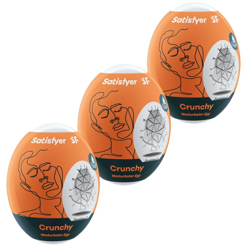 SATISFYER - 3 MASTURBATOR EGGS CRUNCHY - 2