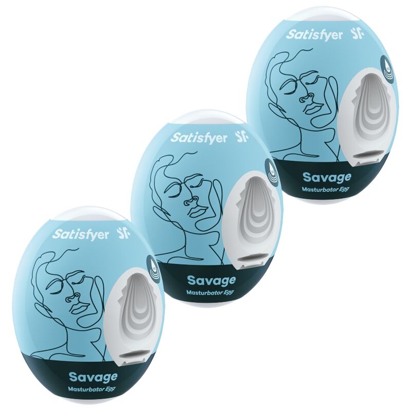 SATISFYER - 3 MASTURBATOR EGGS SAVAGE - 2