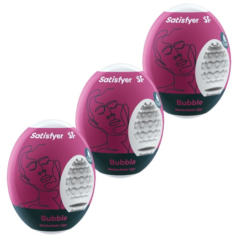 SATISFYER - 3 MASTURBATOR EGGS BUBBLE - 2