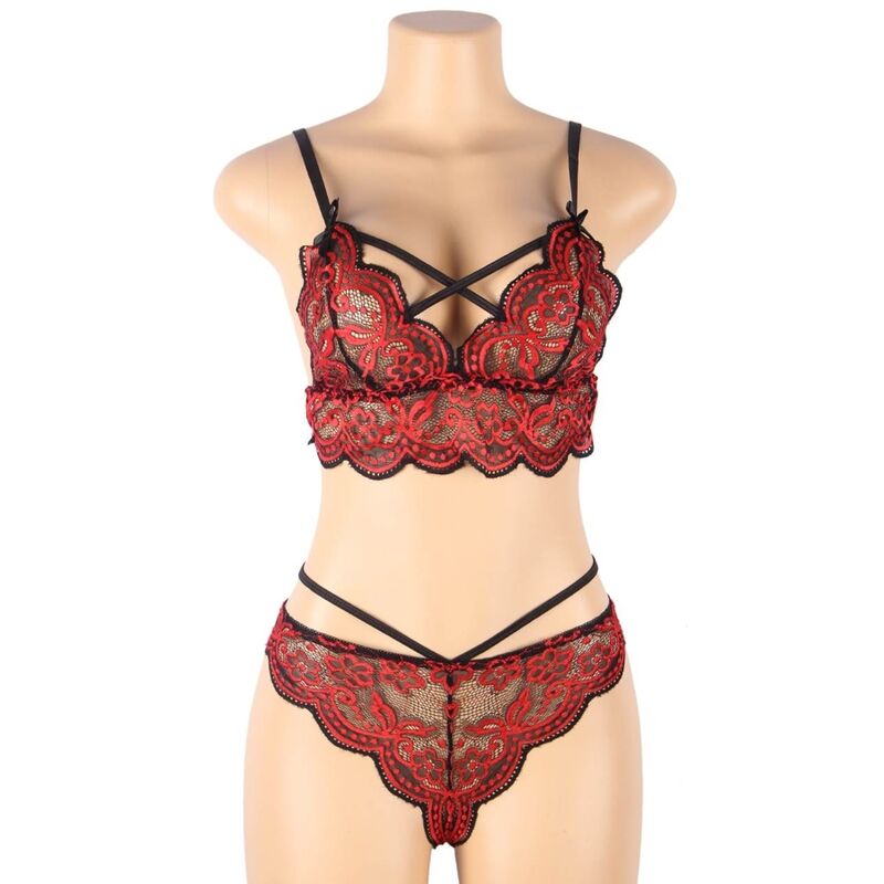 SUBBLIME - ENSEMBLE DEUX PIÈCES HAUT EN DENTELLE ET CULOTTE S/M