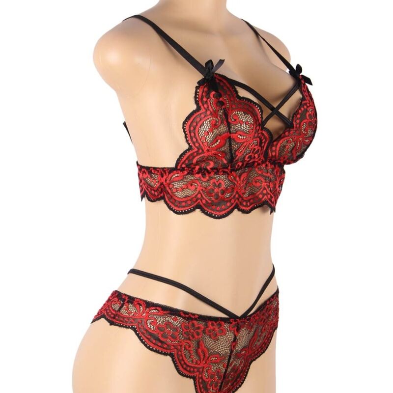 SUBBLIME - ENSEMBLE DEUX PIÈCES HAUT EN DENTELLE ET CULOTTE S/M