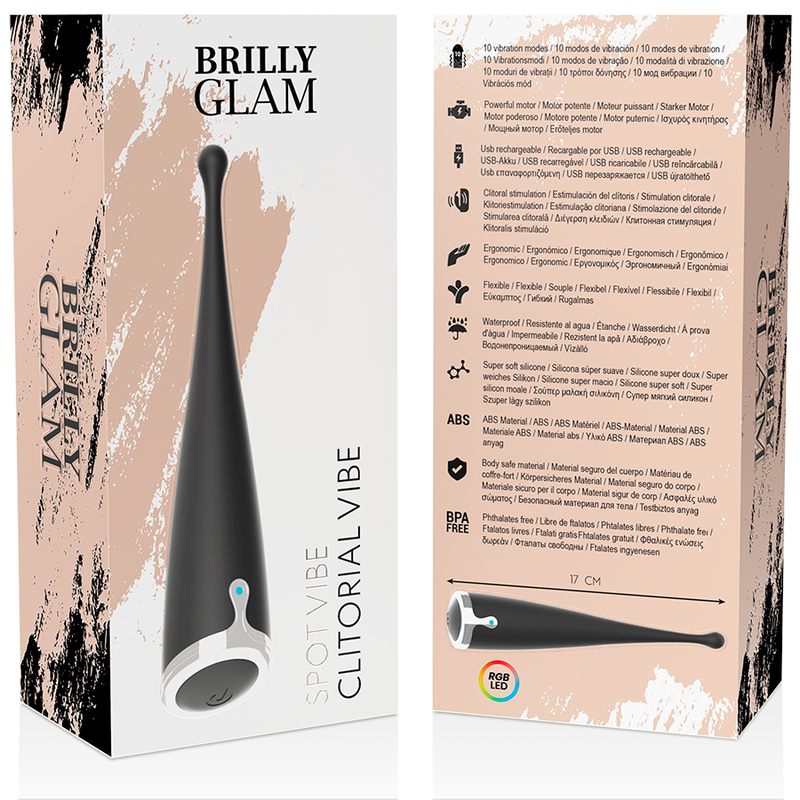 BRILLY GLAM - SPOT VIBE CLITORIAL BLACK - 10