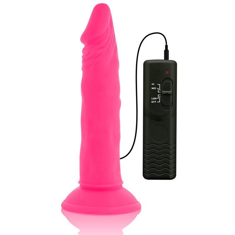 DIVERSIA - FLEXIBLE VIBRATING DILDO PINK 23 CM -O- 4.3 CM - 3