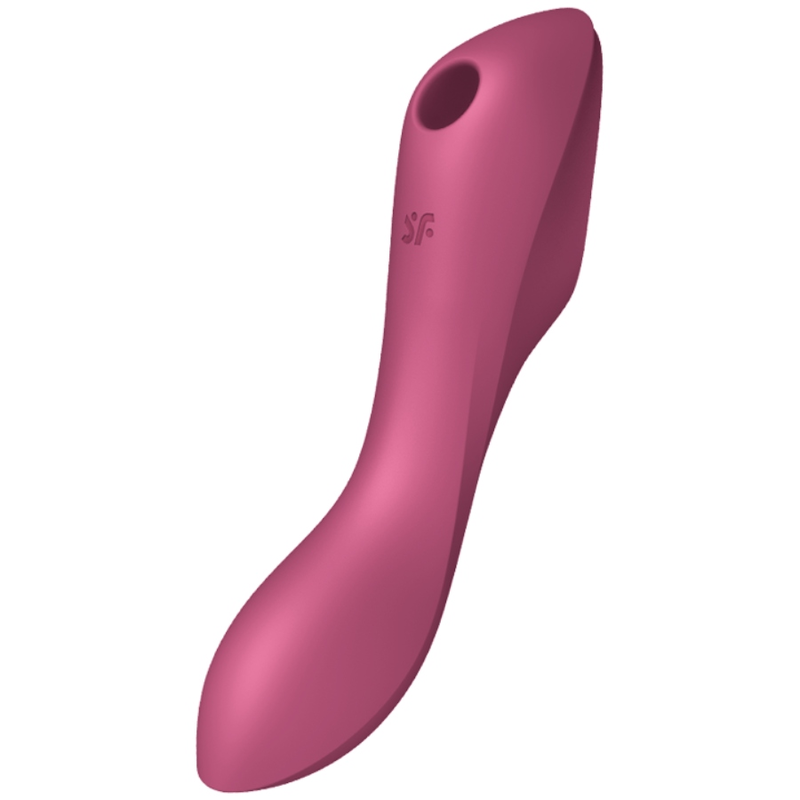 SATISFYER - CURVY TRINITY 3 AIR PULSE VIBRATOR RED - 2