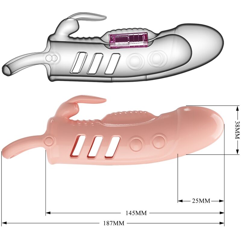 PRETTY LOVE - SLOANE NATURAL RABBIT PENIS SHEATH - 4