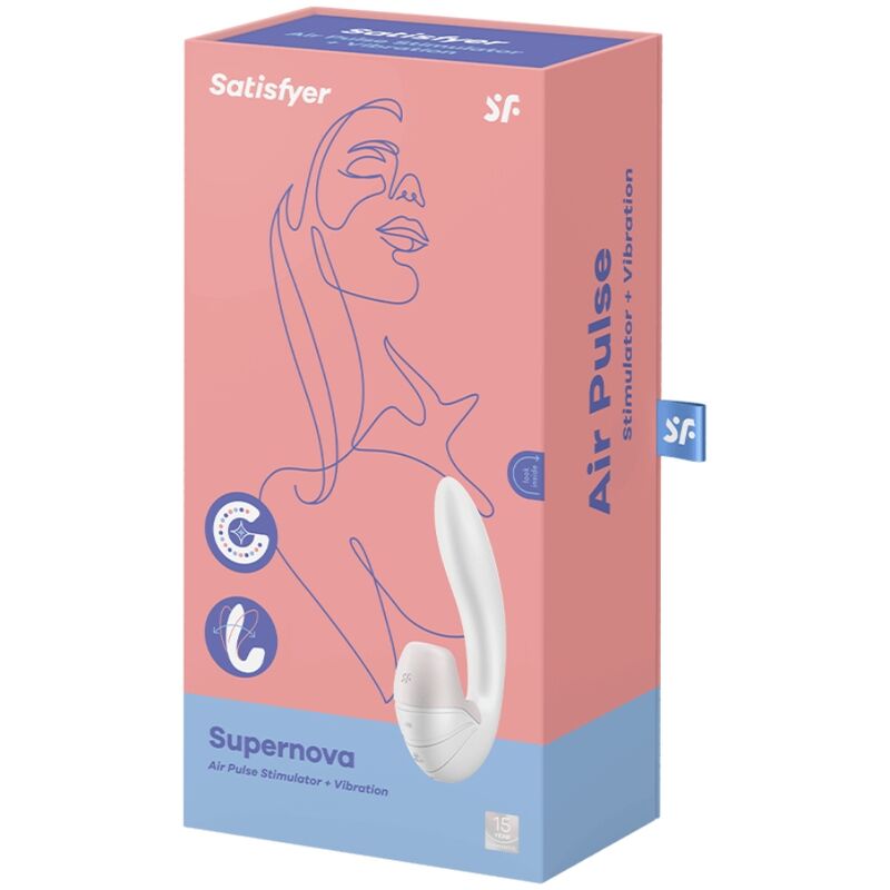 SATISFYER - SUPERNOVA AIR PULSE STIMULATOR & VIBRATION PINK - 1