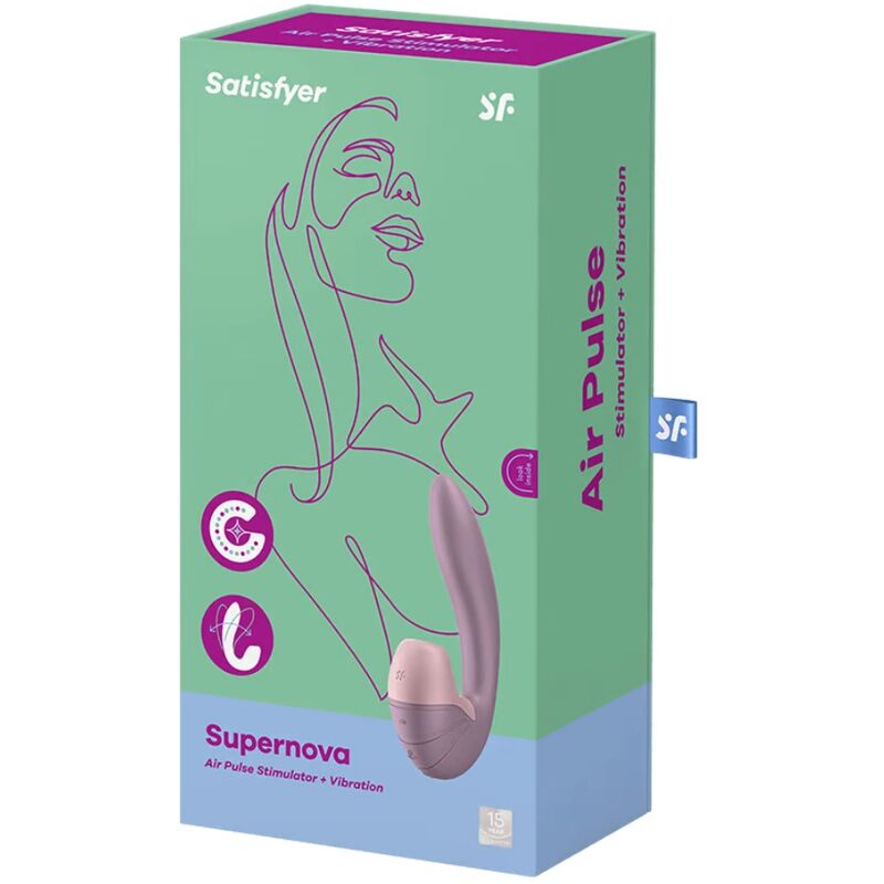 SATISFYER - SUPERNOVA AIR PULSE STIMULATOR & VIBRATION PINK - PINK - 5