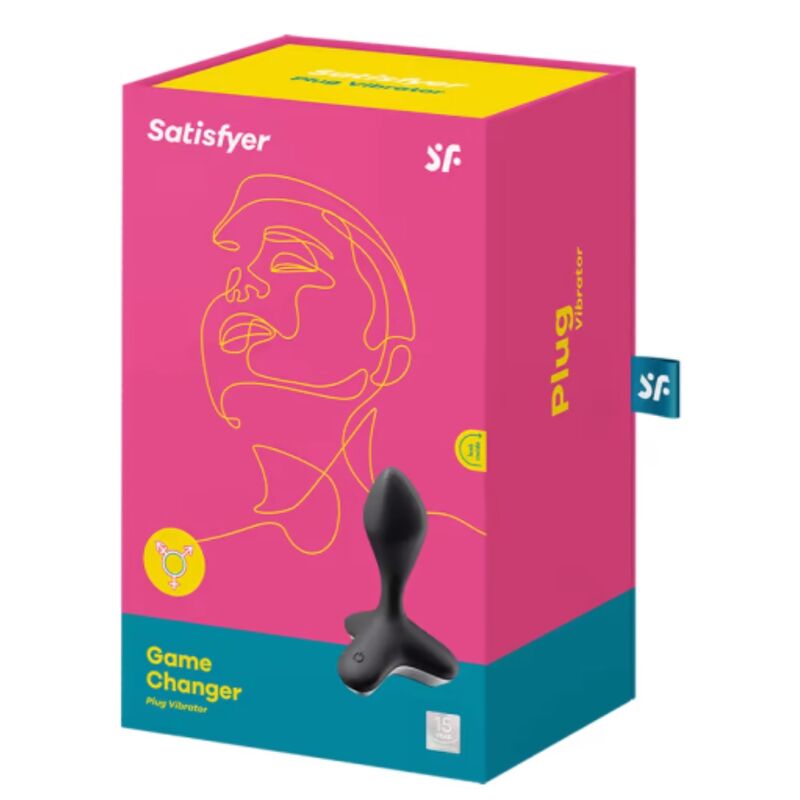 SATISFYER - GAME CHANGER PLUG VIBRATOR BLACK - PINK - 7