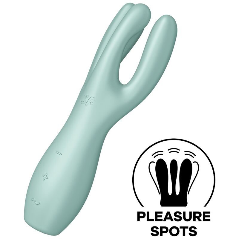 SATISFYER - THREESOME 3 VIBRATOR MINT - GREEN - 7