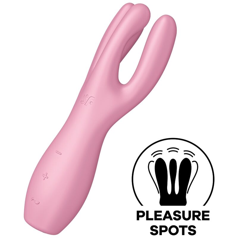 SATISFYER - THREESOME 3 VIBRATOR MINT - PINK - 4
