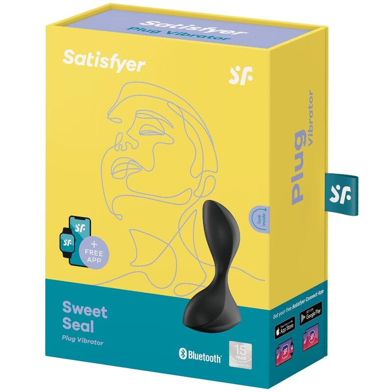 SATISFYER - SWEET SEAL VIBRATING PLUG APP BLACK - 4