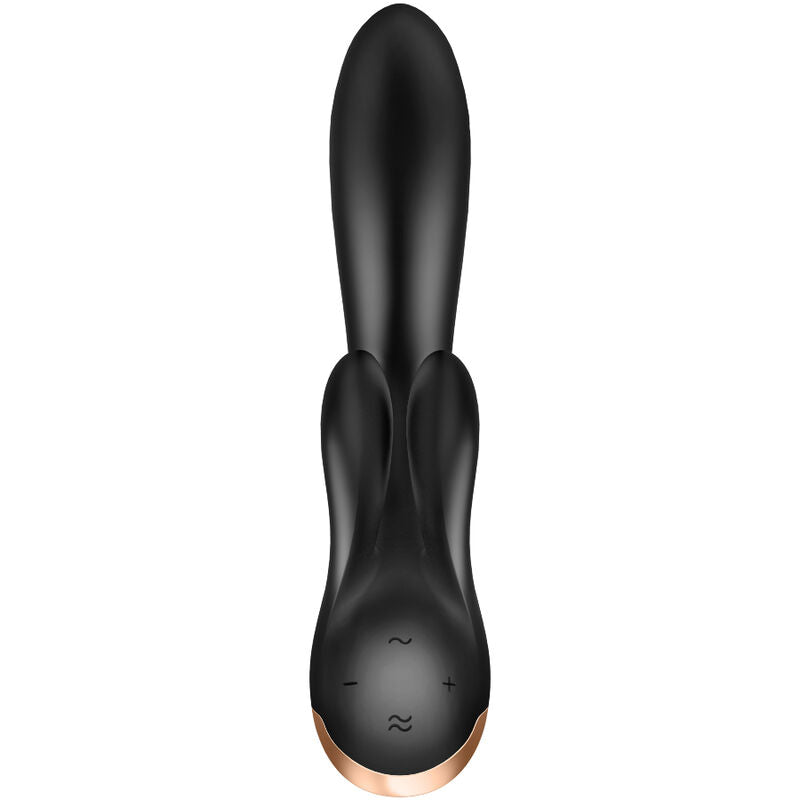 SATISFYER - DOUBLE FLEX VIBRATOR APP BLACK - WHITE - 7