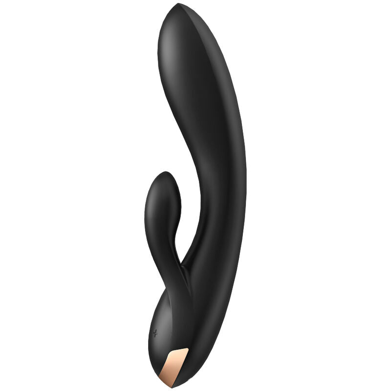 SATISFYER - DOUBLE FLEX VIBRATOR APP BLACK - WHITE - 6