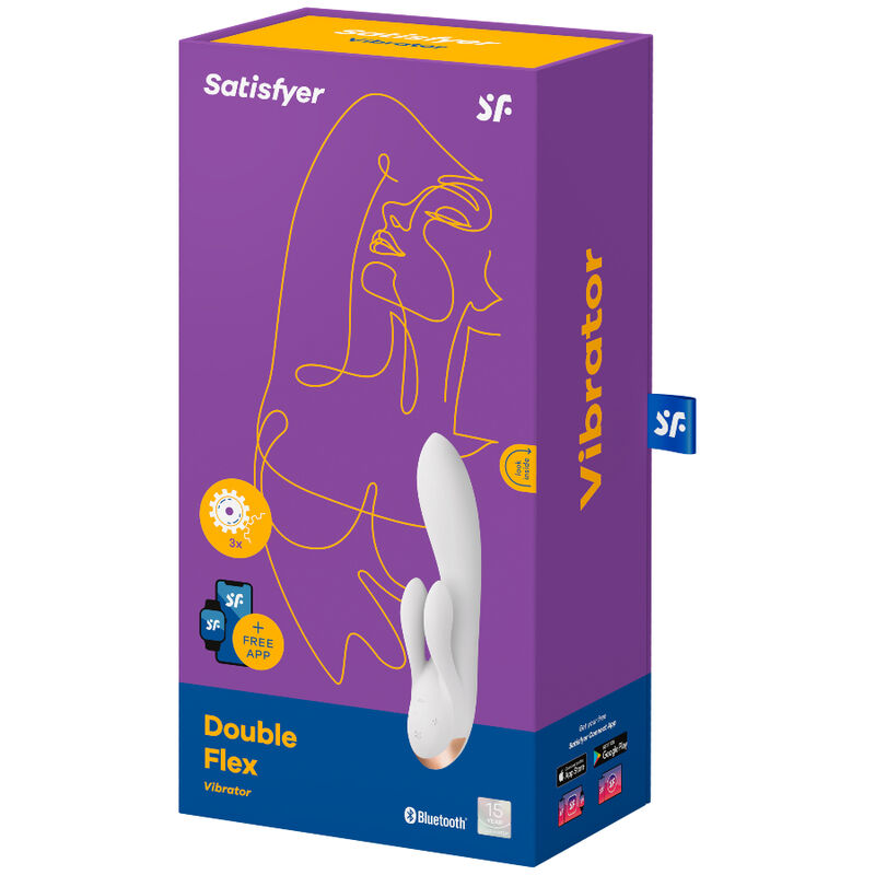 SATISFYER - DOUBLE FLEX VIBRATOR APP BLACK - 2