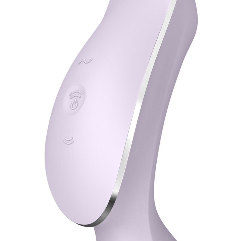 SATISFYER - CURVY TRINITY 2 AIR PULSE VIBRATOR PURPLE - BLACK - 6