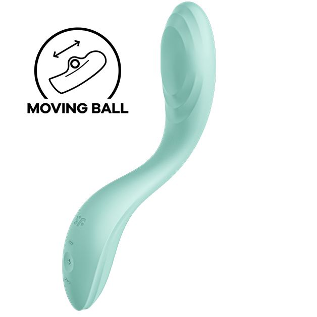 SATISFYER - RRROLLING PLEASURE GSPOT VIBRATOR WHITE - GREEN - 5