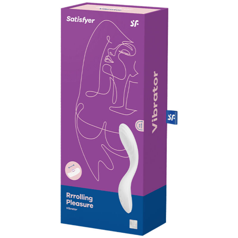 SATISFYER - RRROLLING PLEASURE GSPOT VIBRATOR WHITE - GREEN - 7