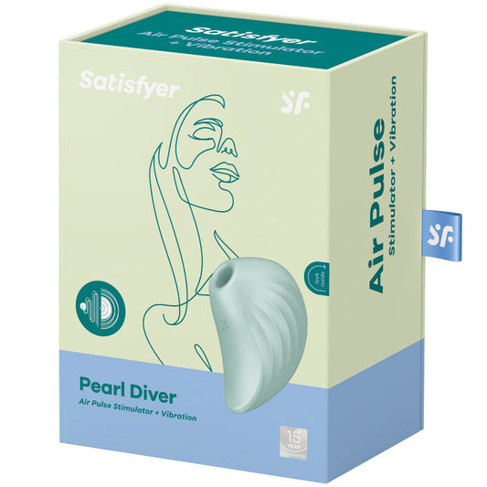 SATISFYER - PEARL DIVER STIMULATOR AND VIBRATOR GRÜN