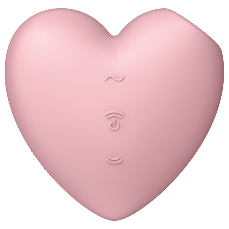 SATISFYER - CUTIE HEART AIR PULSE STIMULATOR & VIBRATOR PINK - BLUE - 5