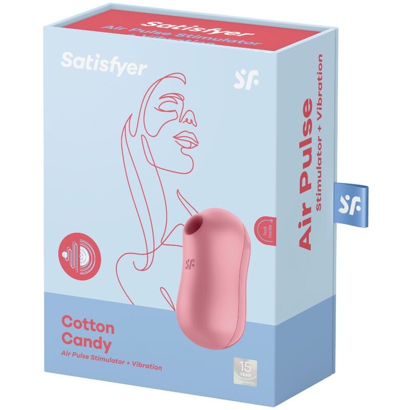 SATISFYER - COTTON CANDY AIR PULSE STIMULATOR & VIBRATOR PINK - LILAC - 4